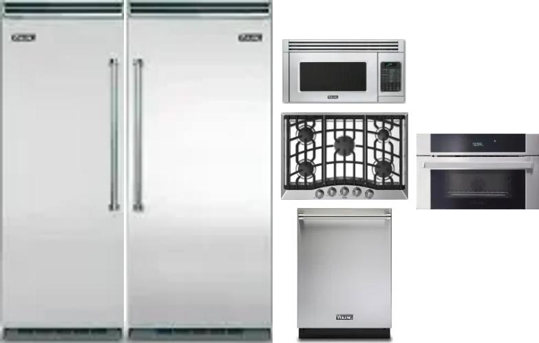 6 Piece Package Includes Refrigerator, Freezer, Cooktop, Wall Oven, Microwave And Dishwasher