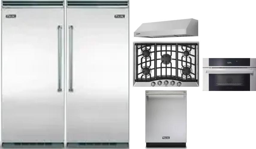 6 Piece Package Includes Refrigerator, Freezer, Cooktop, Wall Oven, Hood And Dishwasher