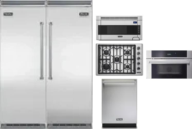 6 Piece Package Includes Refrigerator, Freezer, Cooktop, Wall Oven, Microwave And Dishwasher