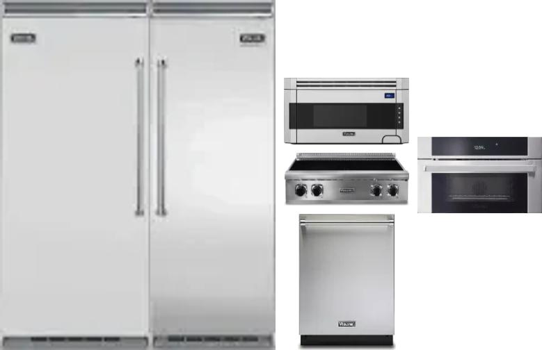 6 Piece Package Includes Refrigerator, Freezer, Cooktop, Wall Oven, Microwave And Dishwasher