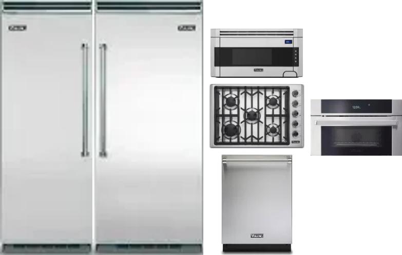 6 Piece Package Includes Refrigerator, Freezer, Cooktop, Wall Oven, Microwave And Dishwasher