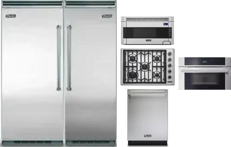 6 Piece Package Includes Refrigerator, Freezer, Cooktop, Wall Oven, Microwave And Dishwasher