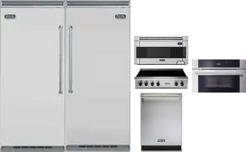 6 Piece Package Includes Refrigerator, Freezer, Cooktop, Wall Oven, Microwave And Dishwasher