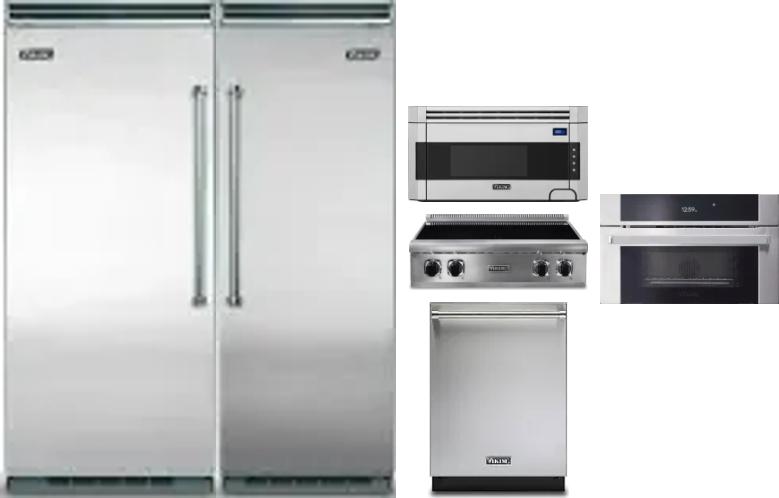 6 Piece Package Includes Refrigerator, Freezer, Cooktop, Wall Oven, Microwave And Dishwasher