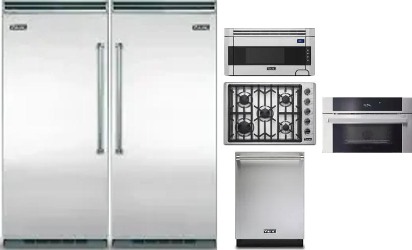 6 Piece Package Includes Refrigerator, Freezer, Cooktop, Wall Oven, Microwave And Dishwasher