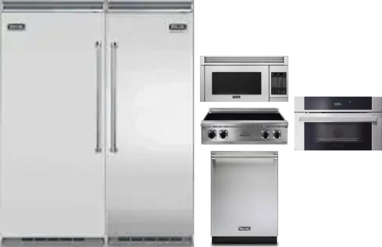 6 Piece Package Includes Refrigerator, Freezer, Cooktop, Wall Oven, Microwave And Dishwasher