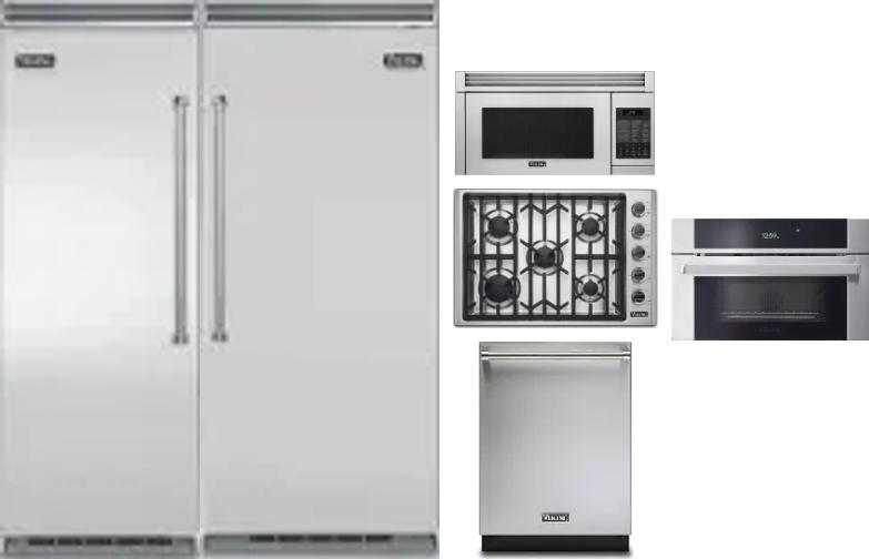6 Piece Package Includes Refrigerator, Freezer, Cooktop, Wall Oven, Microwave And Dishwasher