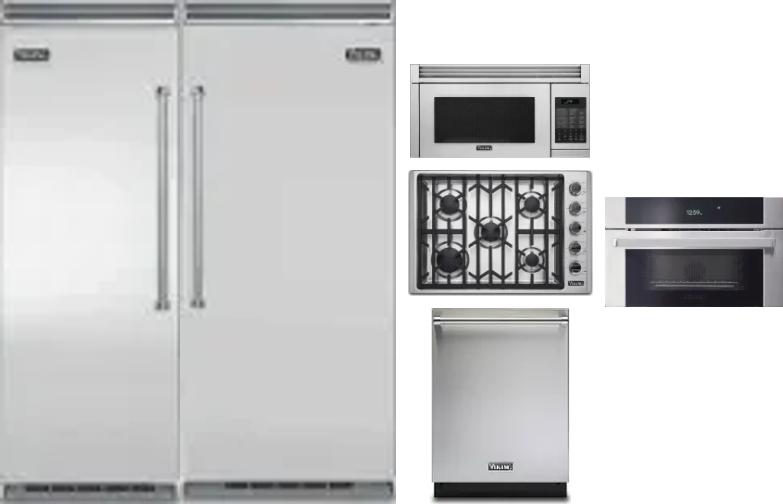 6 Piece Package Includes Refrigerator, Freezer, Cooktop, Wall Oven, Microwave And Dishwasher