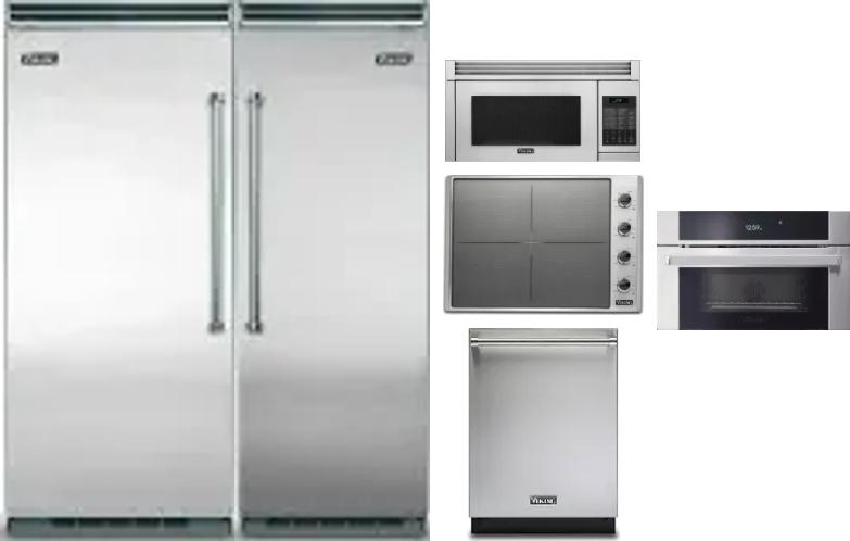 6 Piece Package Includes Refrigerator, Freezer, Cooktop, Wall Oven, Microwave And Dishwasher