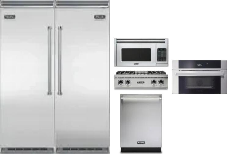 6 Piece Package Includes Refrigerator, Freezer, Cooktop, Wall Oven, Microwave And Dishwasher
