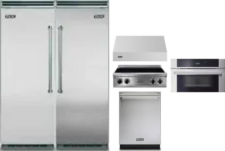 6 Piece Package Includes Refrigerator, Freezer, Cooktop, Wall Oven, Hood And Dishwasher