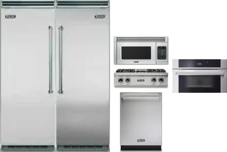 6 Piece Package Includes Refrigerator, Freezer, Cooktop, Wall Oven, Microwave And Dishwasher
