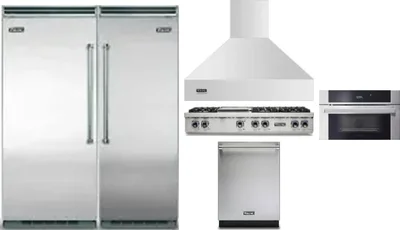 6 Piece Package Includes Refrigerator, Freezer, Cooktop, Wall Oven, Hood And Dishwasher