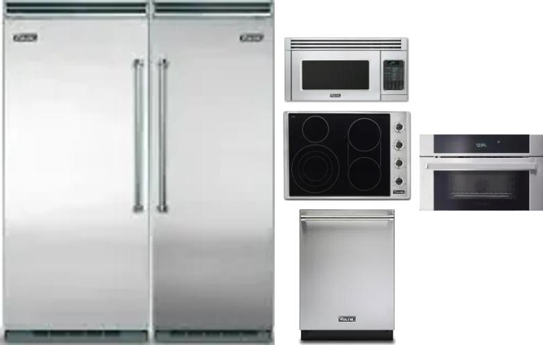 6 Piece Package Includes Refrigerator, Freezer, Cooktop, Wall Oven, Microwave And Dishwasher
