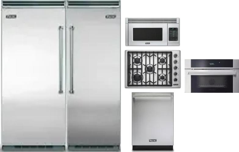 6 Piece Package Includes Refrigerator, Freezer, Cooktop, Wall Oven, Microwave And Dishwasher