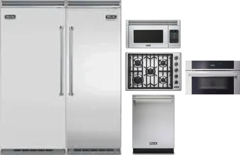 6 Piece Package Includes Refrigerator, Freezer, Cooktop, Wall Oven, Microwave And Dishwasher
