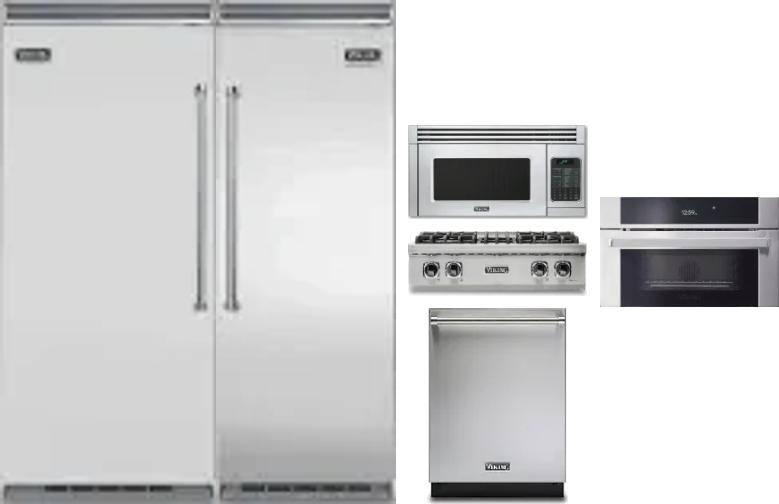 6 Piece Package Includes Refrigerator, Freezer, Cooktop, Wall Oven, Microwave And Dishwasher