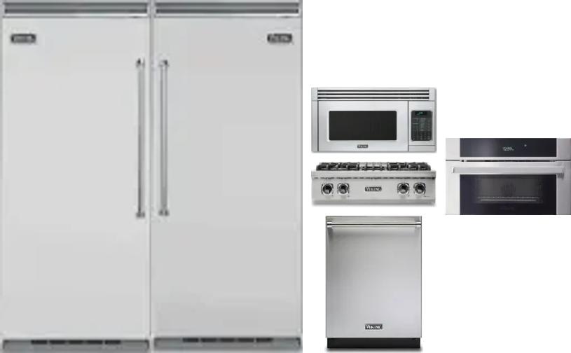 6 Piece Package Includes Refrigerator, Freezer, Cooktop, Wall Oven, Microwave And Dishwasher