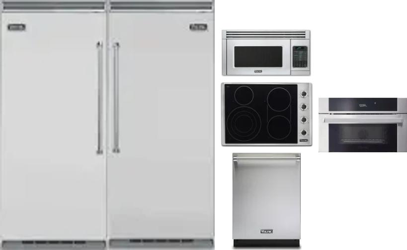 6 Piece Package Includes Refrigerator, Freezer, Cooktop, Wall Oven, Microwave And Dishwasher