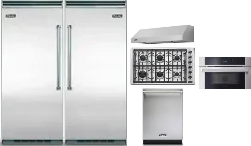 6 Piece Package Includes Refrigerator, Freezer, Cooktop, Wall Oven, Hood And Dishwasher