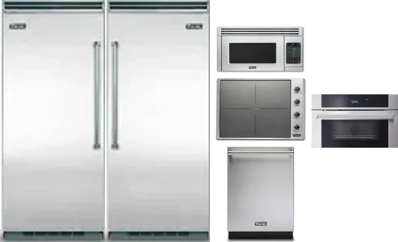 6 Piece Package Includes Refrigerator, Freezer, Cooktop, Wall Oven, Microwave And Dishwasher
