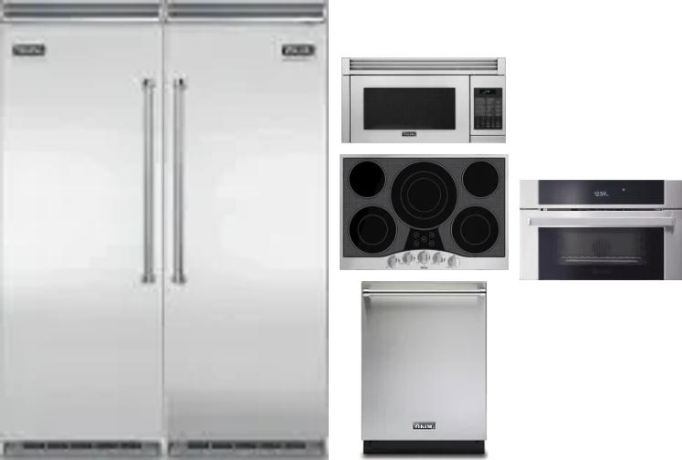 6 Piece Package Includes Refrigerator, Freezer, Cooktop, Wall Oven, Microwave And Dishwasher