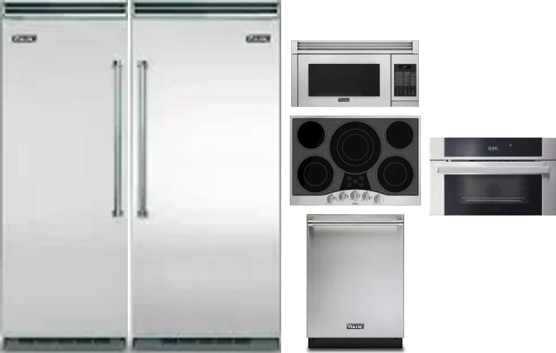 6 Piece Package Includes Refrigerator, Freezer, Cooktop, Wall Oven, Microwave And Dishwasher
