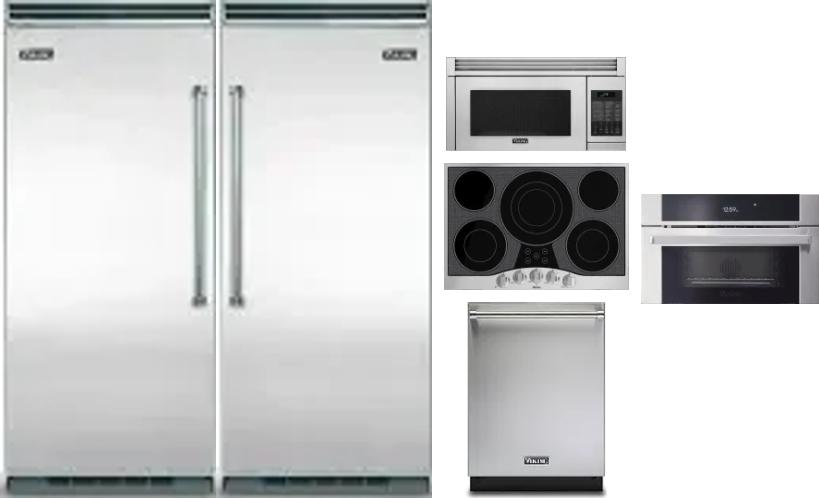 6 Piece Package Includes Refrigerator, Freezer, Cooktop, Wall Oven, Microwave And Dishwasher