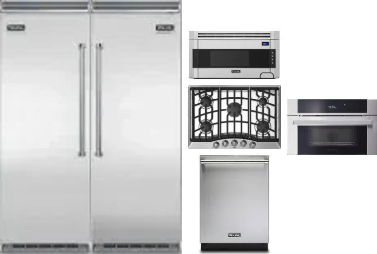 6 Piece Package Includes Refrigerator, Freezer, Cooktop, Wall Oven, Microwave And Dishwasher
