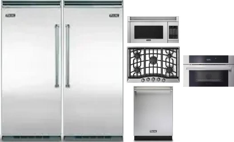 6 Piece Package Includes Refrigerator, Freezer, Cooktop, Wall Oven, Microwave And Dishwasher