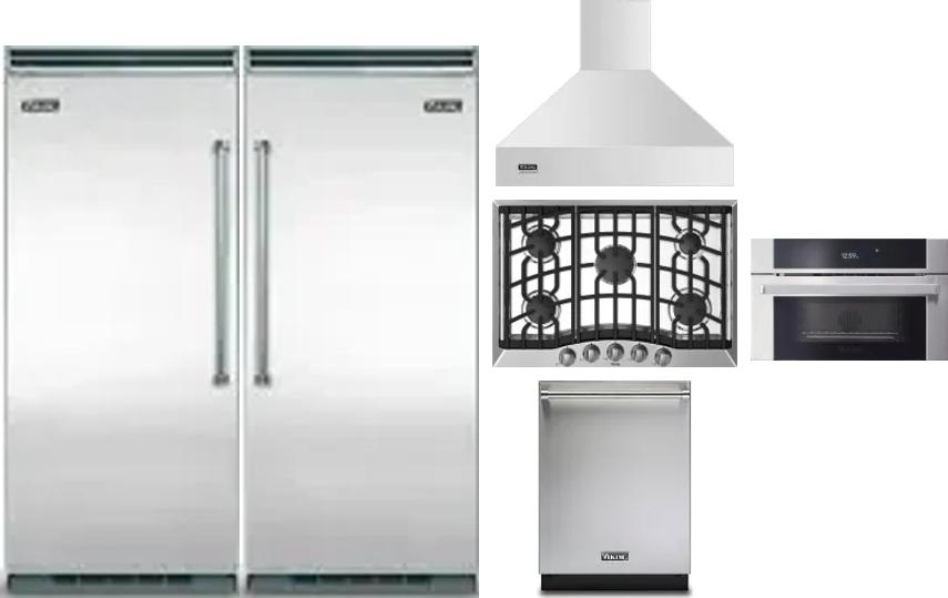 6 Piece Package Includes Refrigerator, Freezer, Cooktop, Wall Oven, Hood And Dishwasher