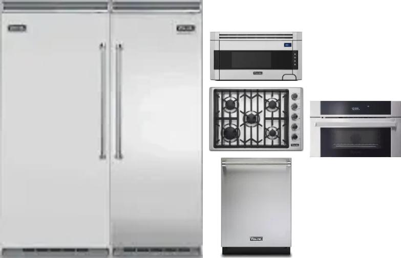 6 Piece Package Includes Refrigerator, Freezer, Cooktop, Wall Oven, Microwave And Dishwasher