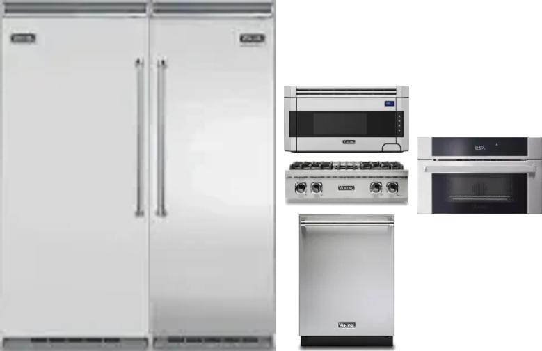 6 Piece Package Includes Refrigerator, Freezer, Cooktop, Wall Oven, Microwave And Dishwasher