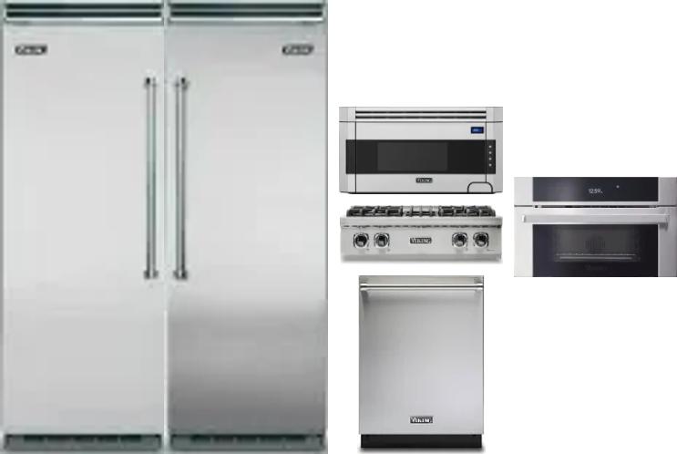 6 Piece Package Includes Refrigerator, Freezer, Cooktop, Wall Oven, Microwave And Dishwasher