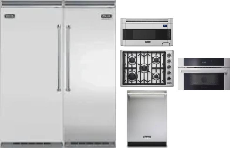 6 Piece Package Includes Refrigerator, Freezer, Cooktop, Wall Oven, Microwave And Dishwasher
