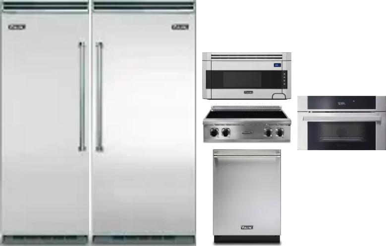 6 Piece Package Includes Refrigerator, Freezer, Cooktop, Wall Oven, Microwave And Dishwasher