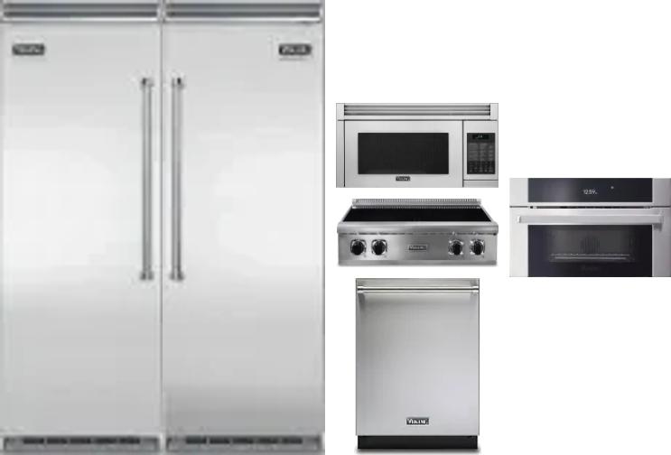 6 Piece Package Includes Refrigerator, Freezer, Cooktop, Wall Oven, Microwave And Dishwasher