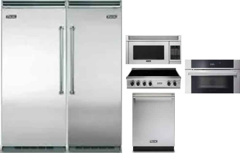 6 Piece Package Includes Refrigerator, Freezer, Cooktop, Wall Oven, Microwave And Dishwasher