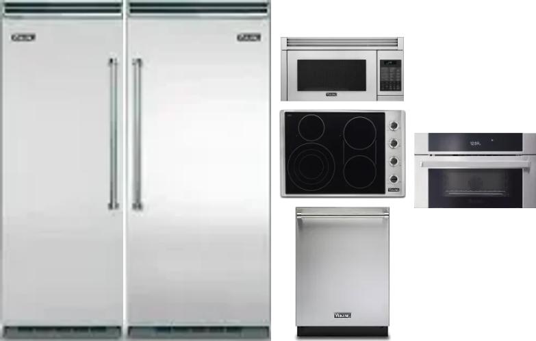 6 Piece Package Includes Refrigerator, Freezer, Cooktop, Wall Oven, Microwave And Dishwasher