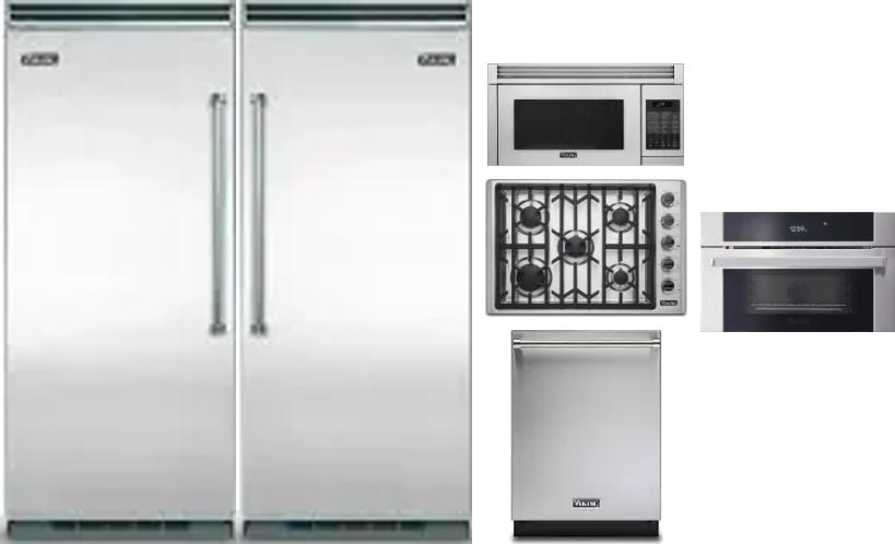 6 Piece Package Includes Refrigerator, Freezer, Cooktop, Wall Oven, Microwave And Dishwasher