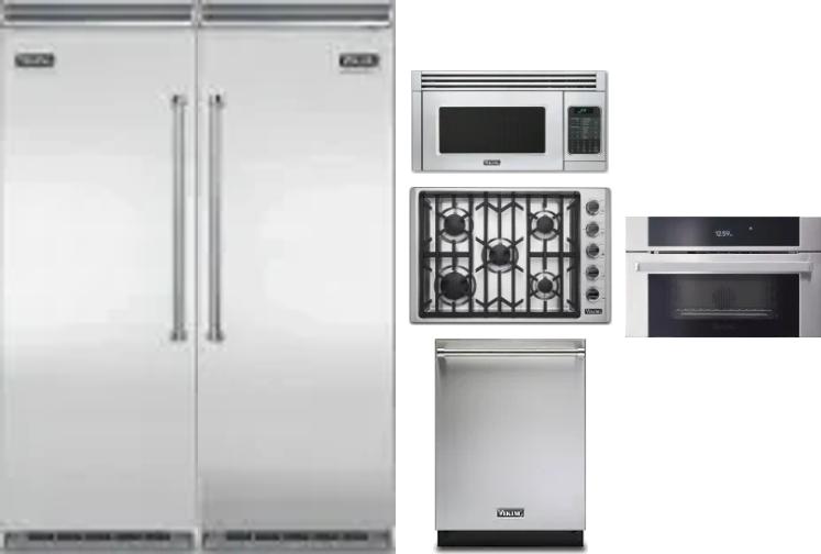 6 Piece Package Includes Refrigerator, Freezer, Cooktop, Wall Oven, Microwave And Dishwasher