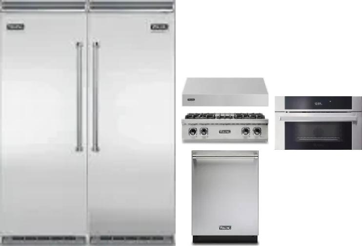 6 Piece Package Includes Refrigerator, Freezer, Cooktop, Wall Oven, Hood And Dishwasher