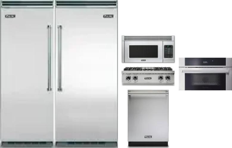 6 Piece Package Includes Refrigerator, Freezer, Cooktop, Wall Oven, Microwave And Dishwasher