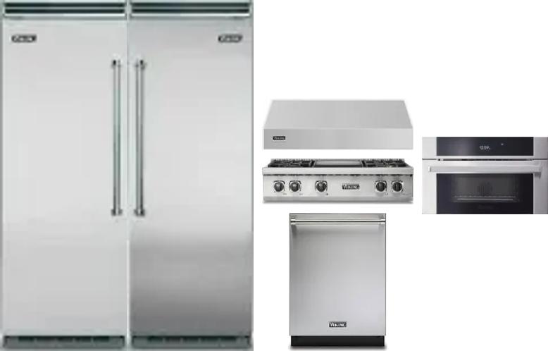 6 Piece Package Includes Refrigerator, Freezer, Cooktop, Wall Oven, Hood And Dishwasher