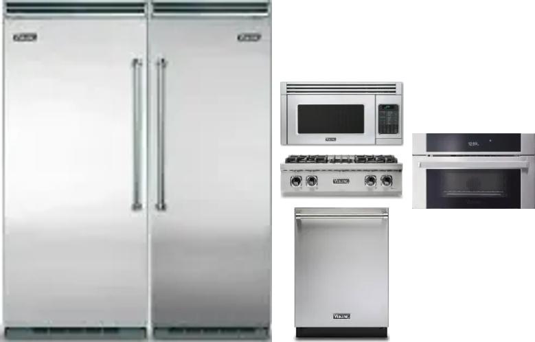 6 Piece Package Includes Refrigerator, Freezer, Cooktop, Wall Oven, Microwave And Dishwasher
