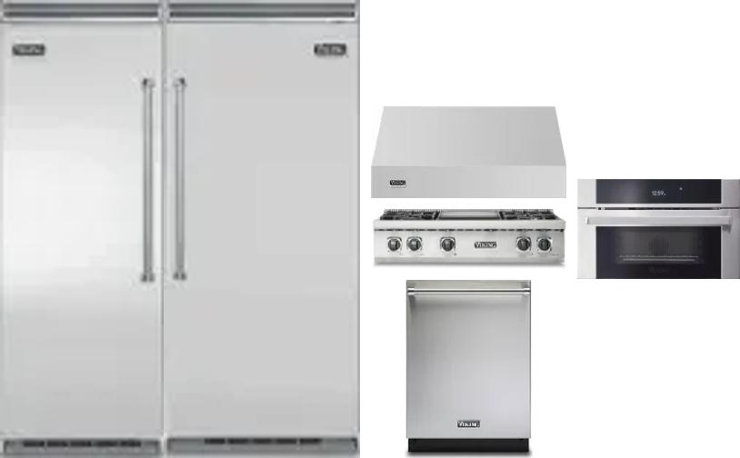 6 Piece Package Includes Refrigerator, Freezer, Cooktop, Wall Oven, Hood And Dishwasher