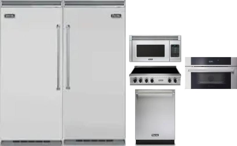 6 Piece Package Includes Refrigerator, Freezer, Cooktop, Wall Oven, Microwave And Dishwasher