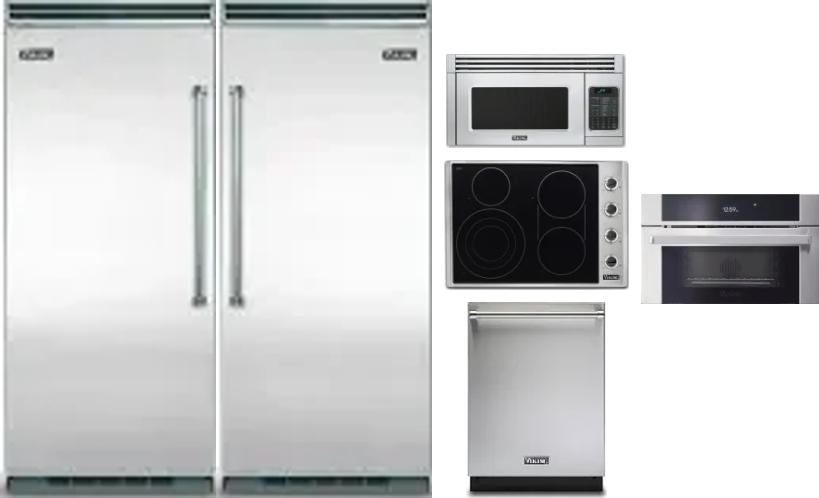 6 Piece Package Includes Refrigerator, Freezer, Cooktop, Wall Oven, Microwave And Dishwasher