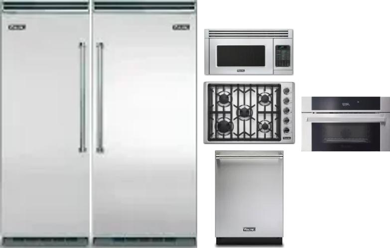 6 Piece Package Includes Refrigerator, Freezer, Cooktop, Wall Oven, Microwave And Dishwasher