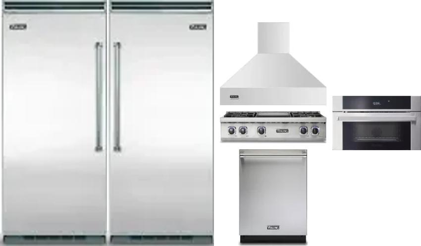 6 Piece Package Includes Refrigerator, Freezer, Cooktop, Wall Oven, Hood And Dishwasher
